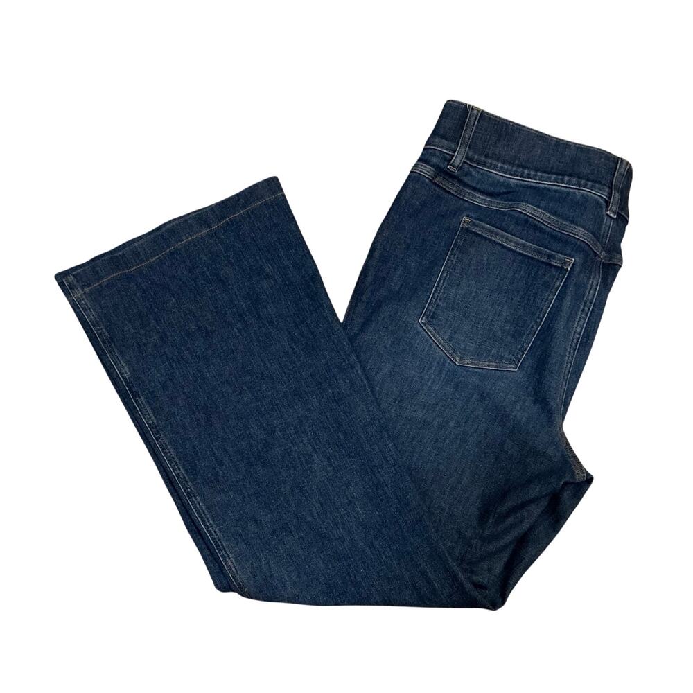 SPANX Flare Jeans =  Dark Wash Shaping High Rise Pull-On SZ 1xT SZ 14